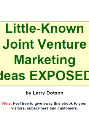 51 Joint Venture Marketing Tips