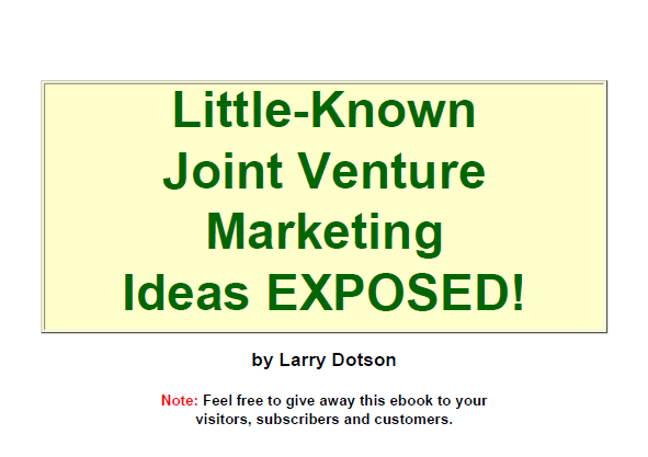 51 Joint Venture Marketing Tips